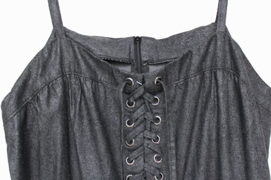ピュアカラーブラックプラスサイズファッションスリップ女性ドレス