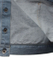 メンズライトブルーウォッシュデニムジャケット、繊細なデザインのハンギングポケットジャケット