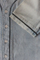 男性用ベーシックタイプカラーレス半袖ライトブルーデニムシャツ